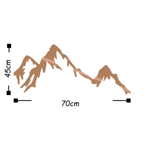 Wallity Metalna zidna dekoracija, Mountain - Copper slika 3