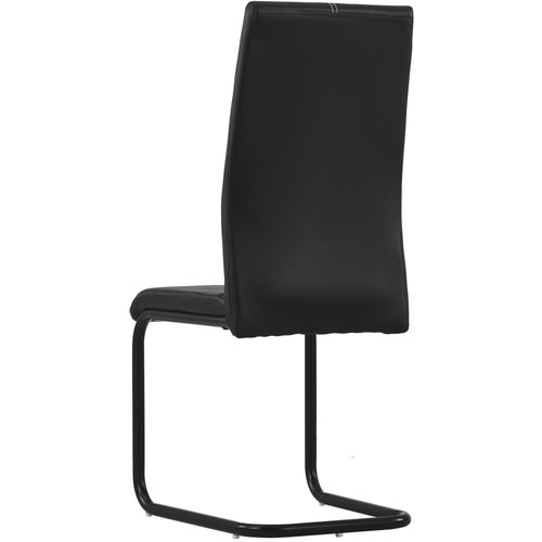 Konzolne blagovaonske stolice od umjetne kože 2 kom crne slika 17