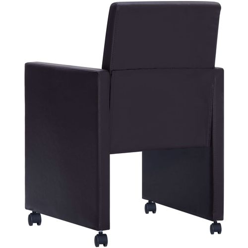 Blagovaonske stolice od umjetne kože 6 kom smeđe slika 12