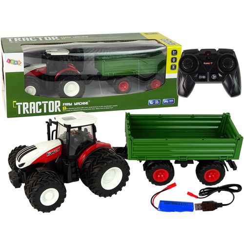 RC traktor s prikolicom 1:24 crveno-zeleni slika 1