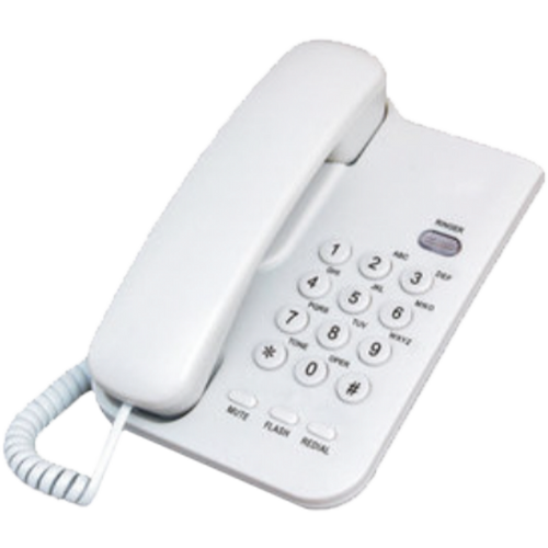 MeanIT telefon analogni, stolni, bijeli, ST100 White slika 1