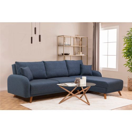 Atelier Del Sofa Hera 2 Ugao - Tamnoplava Ugaona Sofa na Razvlačenje slika 3