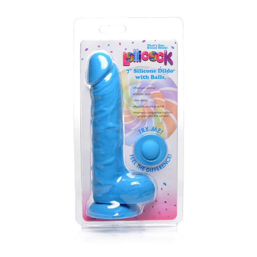 Curve Toys Silikonski dildo s kuglicama - 7 / 18 cm slika 2