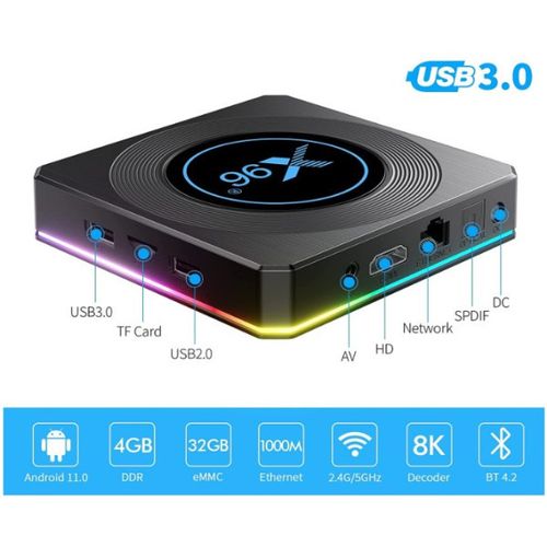 GMB-X96 X4 4/64GB smart TV box S905X4 quad, Mali-G31MP 8K, 10/100M KODI Android 11.0 slika 4