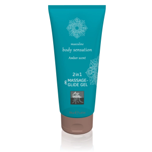 HOT Shiatsu gel 2 u 1 sa mirisom ćilibara, 200 ml