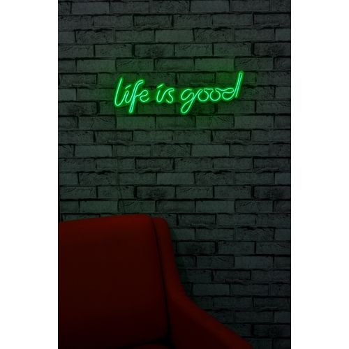 Wallity Ukrasna plastična LED rasvjeta, Life Is Good - Green slika 2
