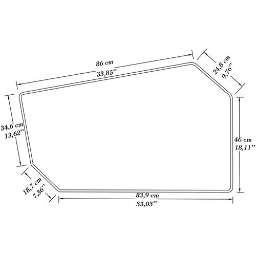 Tarz - White White Decorative Chipboard Mirror slika 4