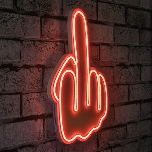 Wallity Ukrasna plastična LED rasvjeta, Middle Finger - Red slika 9