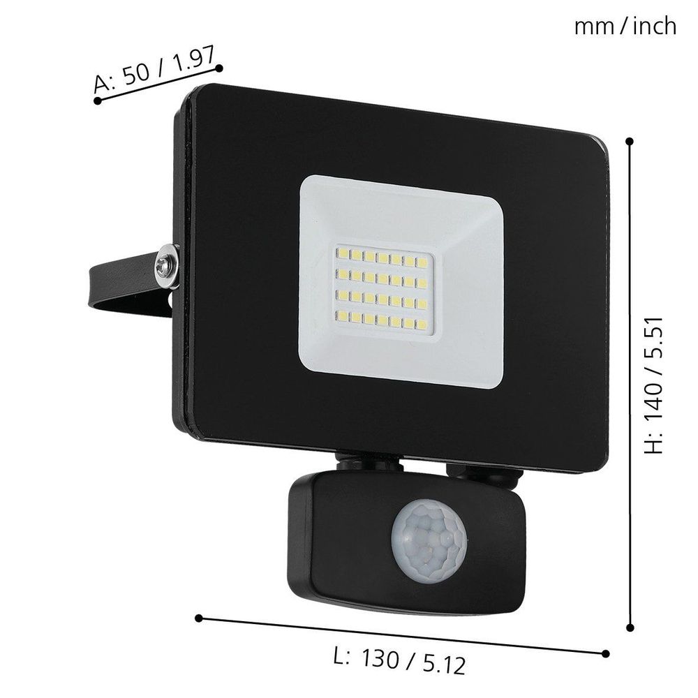 Eglo Faedo 3 vanjska/reflektor, led, 20w, sa senzorom, crna  slika 5