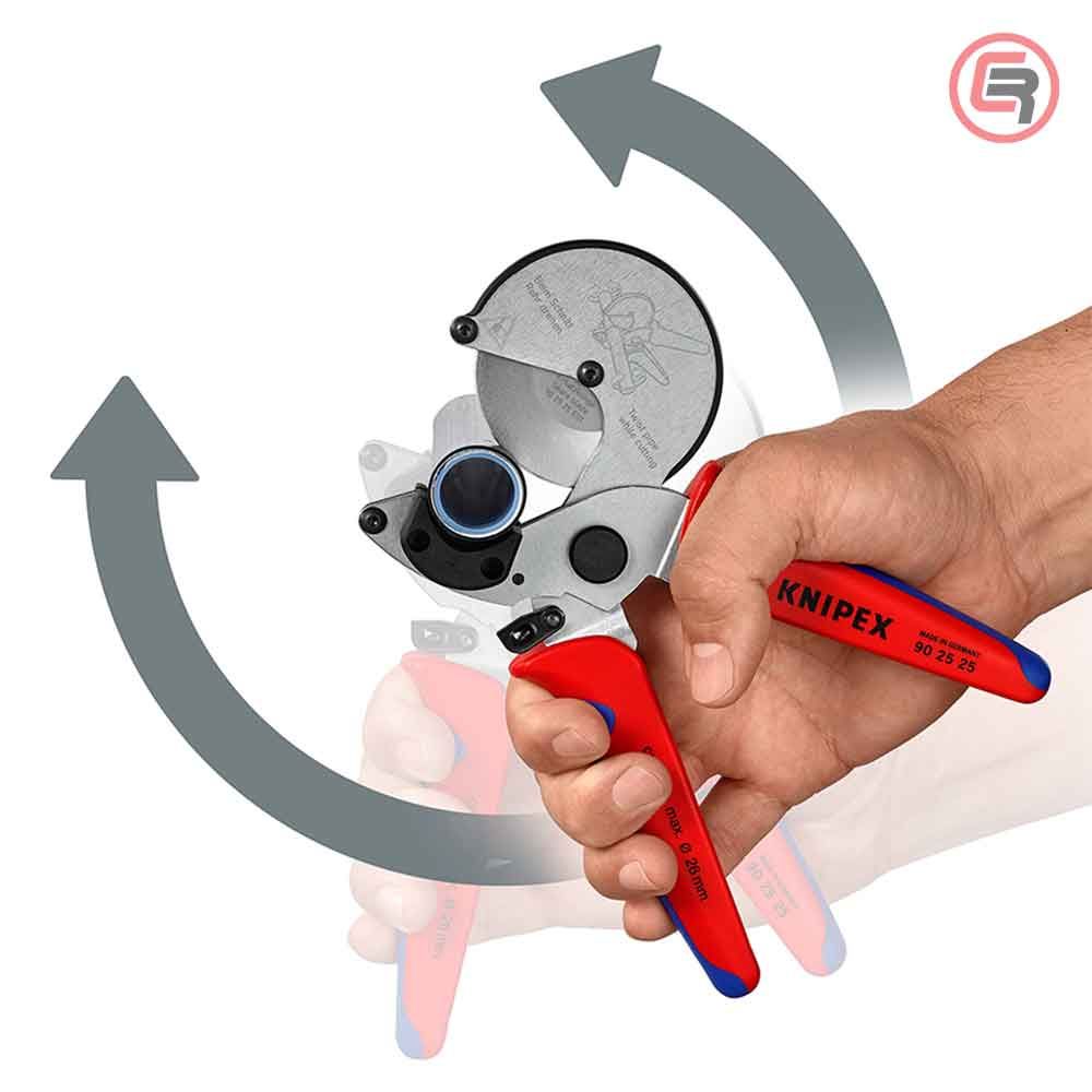 Knipex Kliješta Za Rezanje Kompozitnih i Plastičnih Cijevi do fi 26 mm - 90 25 25 slika 6