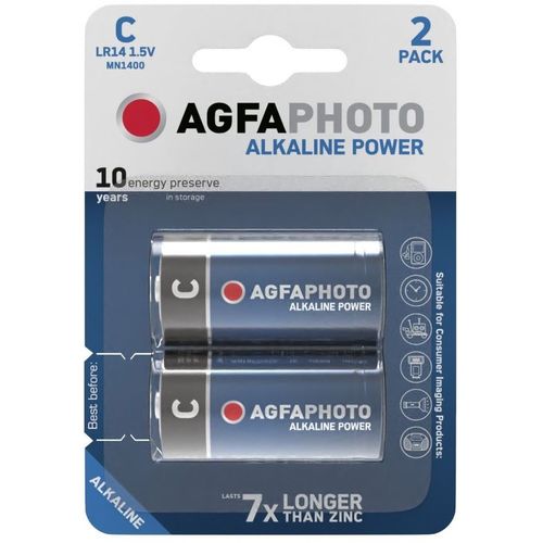 Agfa baterija alkalna 1,5V C LR14 pk2  slika 1