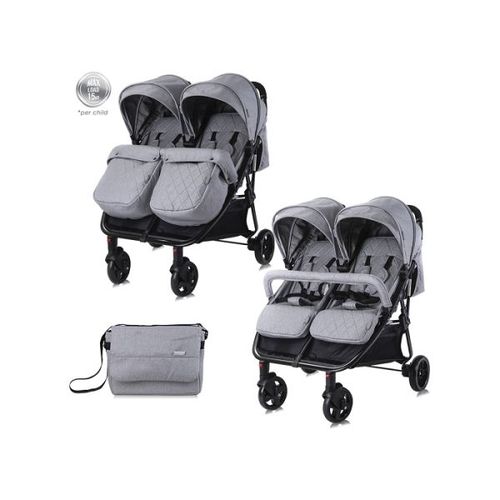 Lorelli Kolica Za Blizance Duo + Torba - Cool Grey slika 1