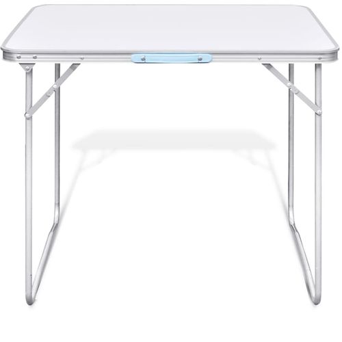Sklopivi stol za kampiranje prilagodive visine metalni okvir slika 17