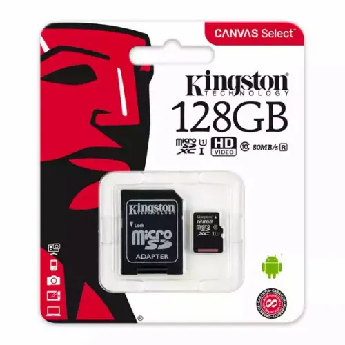 Micro SD Card 128GB Kingston + Adapter Class 10 SDCS2/128GB slika 1