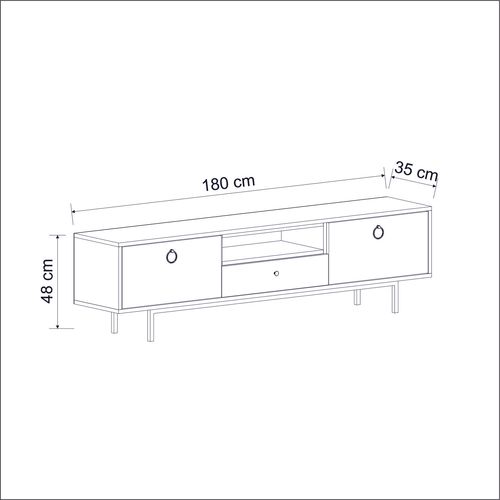 Naturel - Anthracite Anthracite TV Stand slika 8