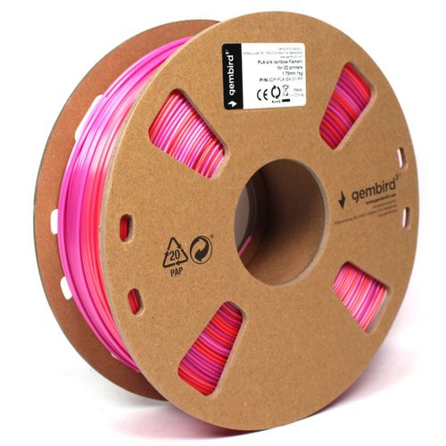 3DP-PLA-SK-01-RP PLA Svilenkasti duga Filament za 3D stampac 1.75mm, kotur 1KG red/purple slika 5