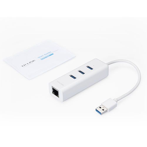 Adapter TP-LINK UE330 USB 3.0 to RJ-45 Gigabit Ethernet Network 1x LAN 3x USB 3.0 Hub slika 4