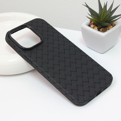 Maska Weave case za iPhone 14 Pro Max 6.7 crna slika 1