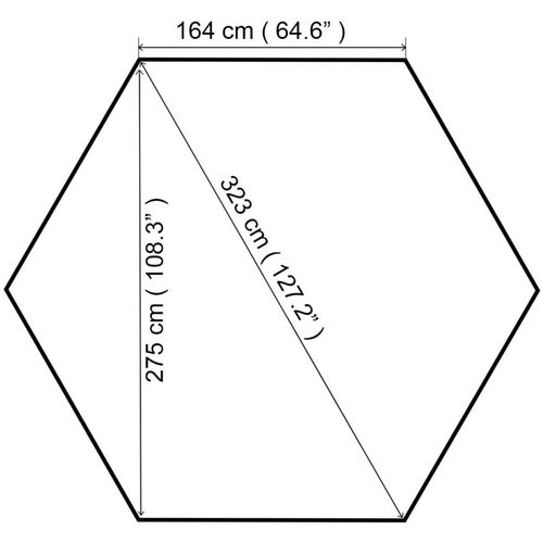 Vrtni šator/sjenica/paviljon/ šesterokutni bež 323 x 265 cm slika 17