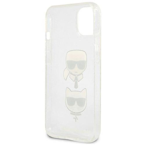 Karl Lagerfeld Futrola za iPhone 13 Silver Glitter Karl`s & Choupette slika 3