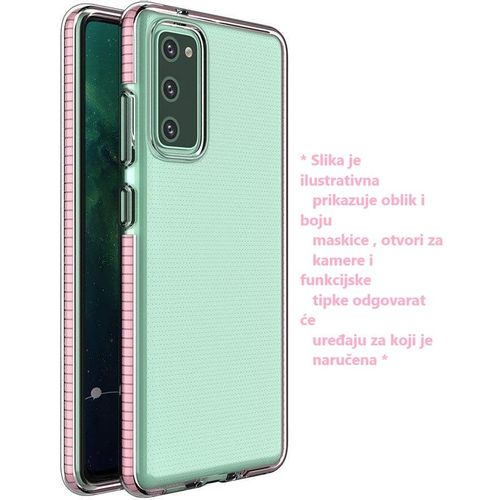 Spring Case prozirna zaštitna gel maska sa okvirom u boji za Samsung Galaxy A12 / Galaxy M12 slika 1