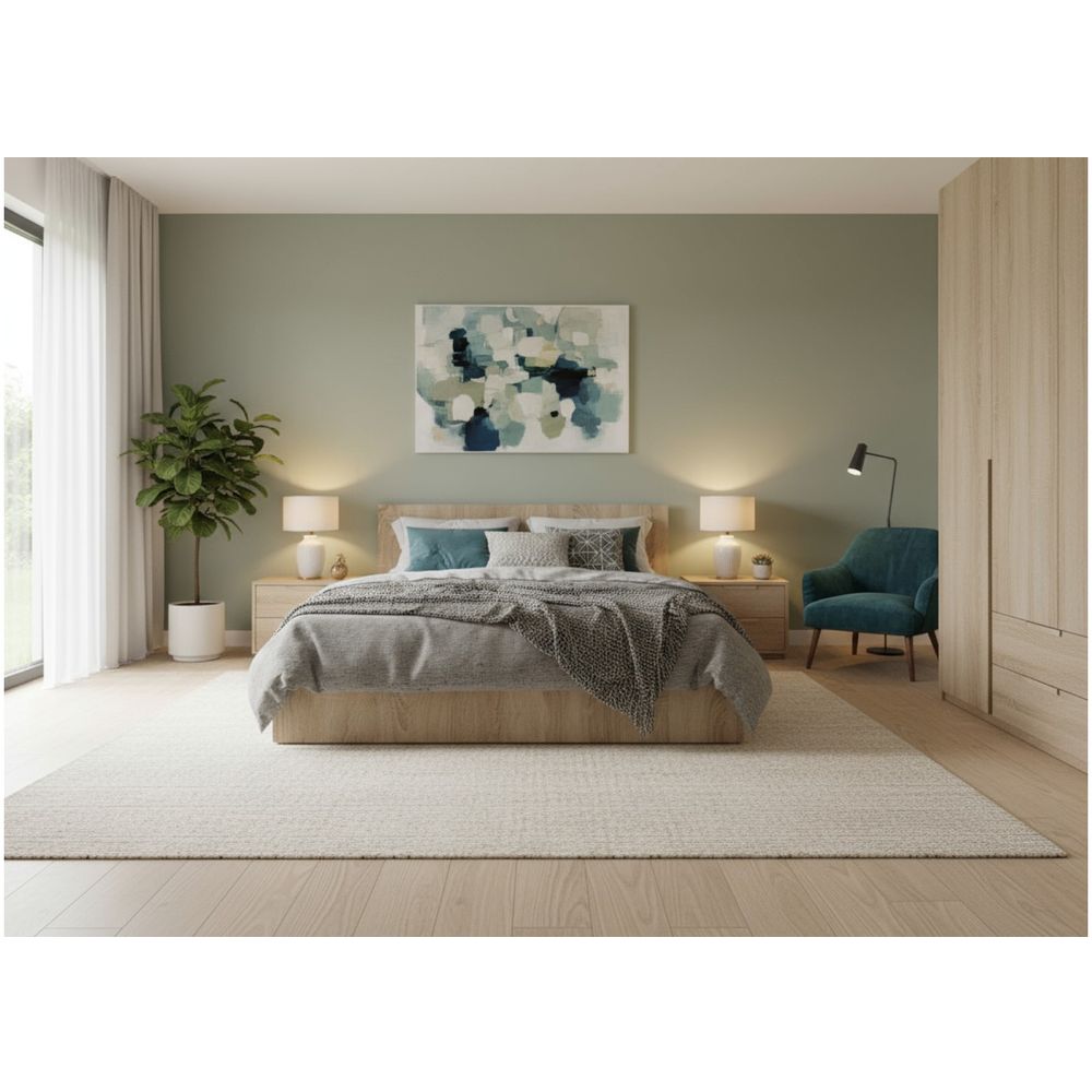 Mokan Dvostruki Krevet za Dušek 160x200 cm, Boja: Sonoma slika 2