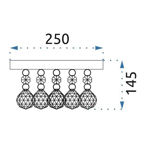 TOOLIGHT Kristalna stropna svjetiljka App1038-3cp zlato slika 11