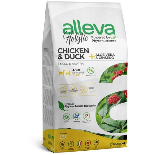 Alleva Holistic Dog Adult Chicken &amp; Duck + Aloe Vera &amp; Ginseng Mini 2 kg slika 1