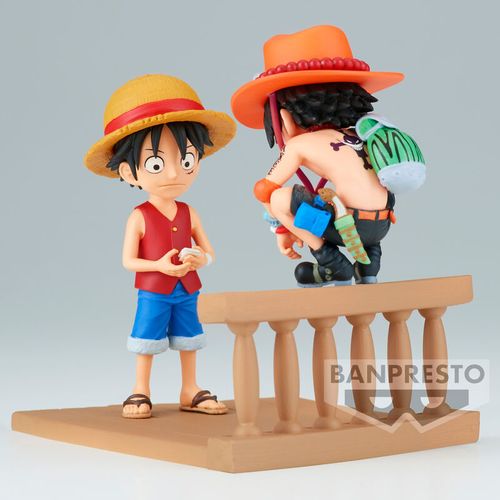 One Piece Monkey D Luffy & Portgas D Ace World Collectable Log Stories figure 8cm slika 3