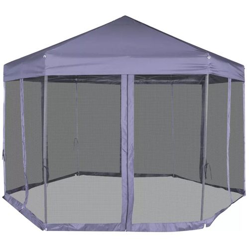 Heksagonalni Pop-Up Šator sa 6 Panela Tamno Plavi 3,6x3,1 m slika 21
