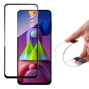 Full Cover Flexi Nano stakleno hibridni zaštitnik zaslona s okvirom za Samsung Galaxy M51 crni