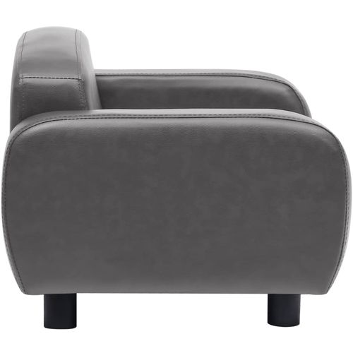 Sofa za pse siva 80 x 50 x 40 cm od umjetne kože slika 52