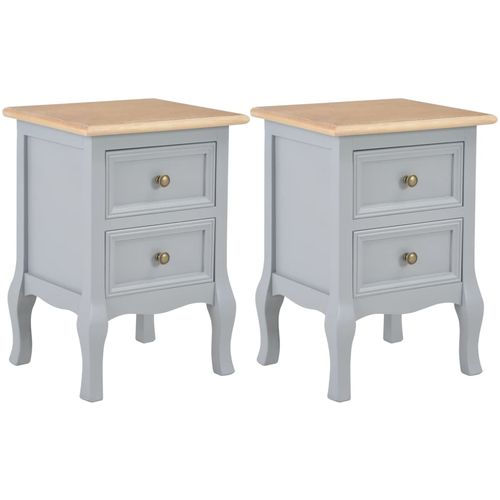 280039 Bedside Cabinets 2 pcs Grey 35x30x49 cm MDF slika 1