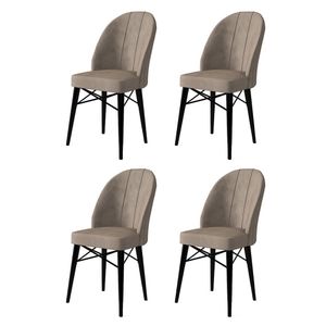 Ritim - Set stolica Cappuccino, Crni Cappuccino (4 komada)