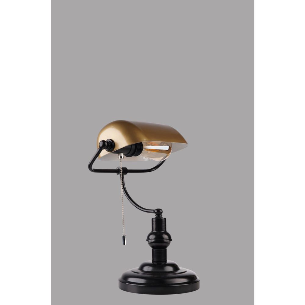 Opviq Stolna lampa 651, zlatna, crna slika 4