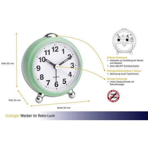 TFA Dostmann  60.1030.04  kvarčni  budilica  metvica  Vrijeme alarma 1 slika 3