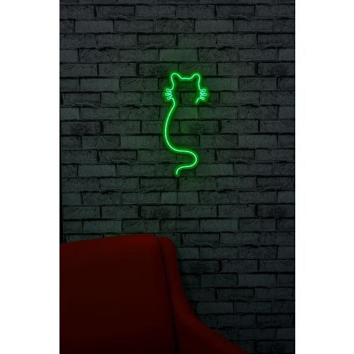 Wallity Ukrasna plastična LED rasvjeta, Cat - Green slika 3