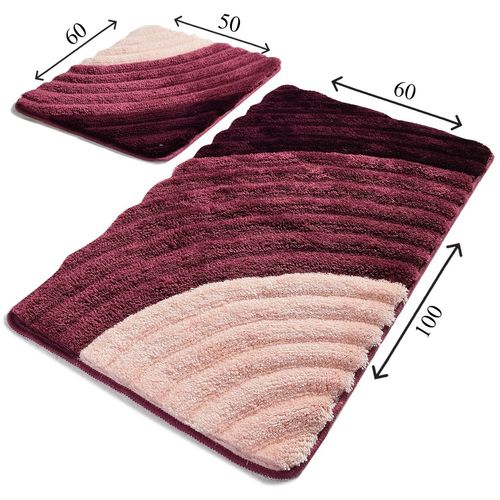 Well - Purple Multicolor Acrylic Bathmat Set (2 Pieces) slika 3