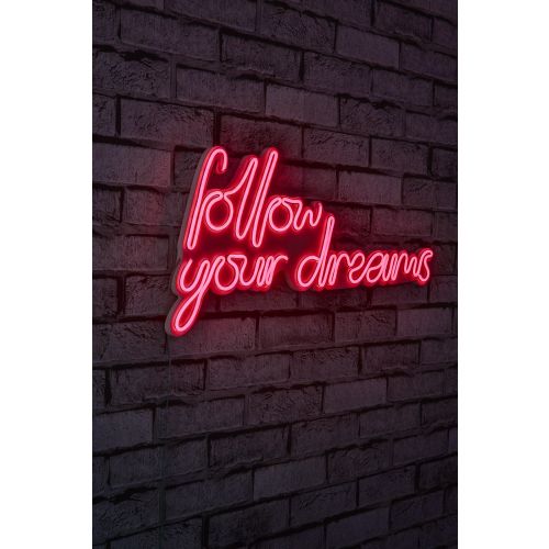 Wallity Ukrasna plastična LED rasvjeta, Follow Your Dreams - Red slika 12