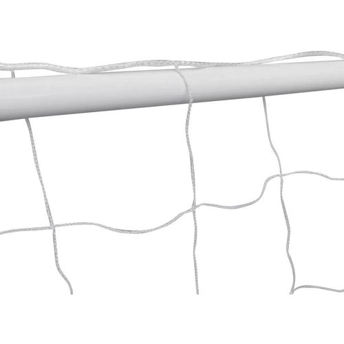 Nogometni gol s mrežom 182x61x122 cm čelični bijeli slika 3