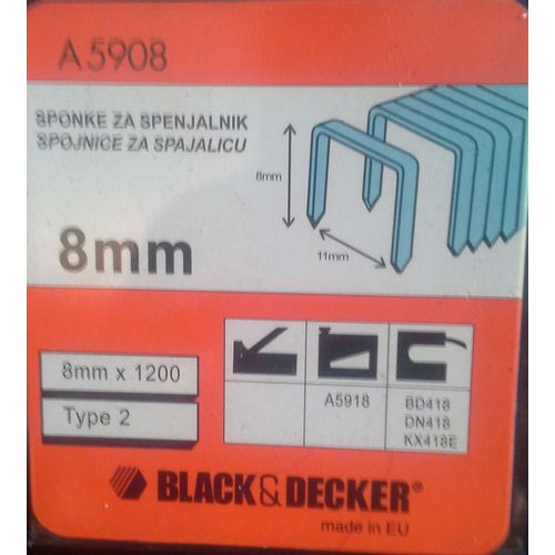 KLAMERICE 8 MM Black & Decker A5908YM1 slika 1