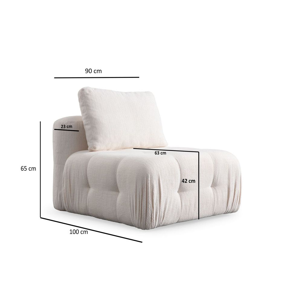 Amaris 3-sjedalna sofa - Bijela slika 11