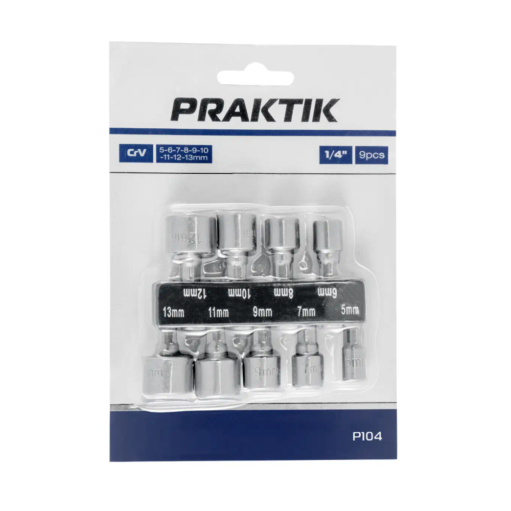 Praktik - 8-dijelna garnitura nastavaka 1/4" 5-13 mm P104 slika 2