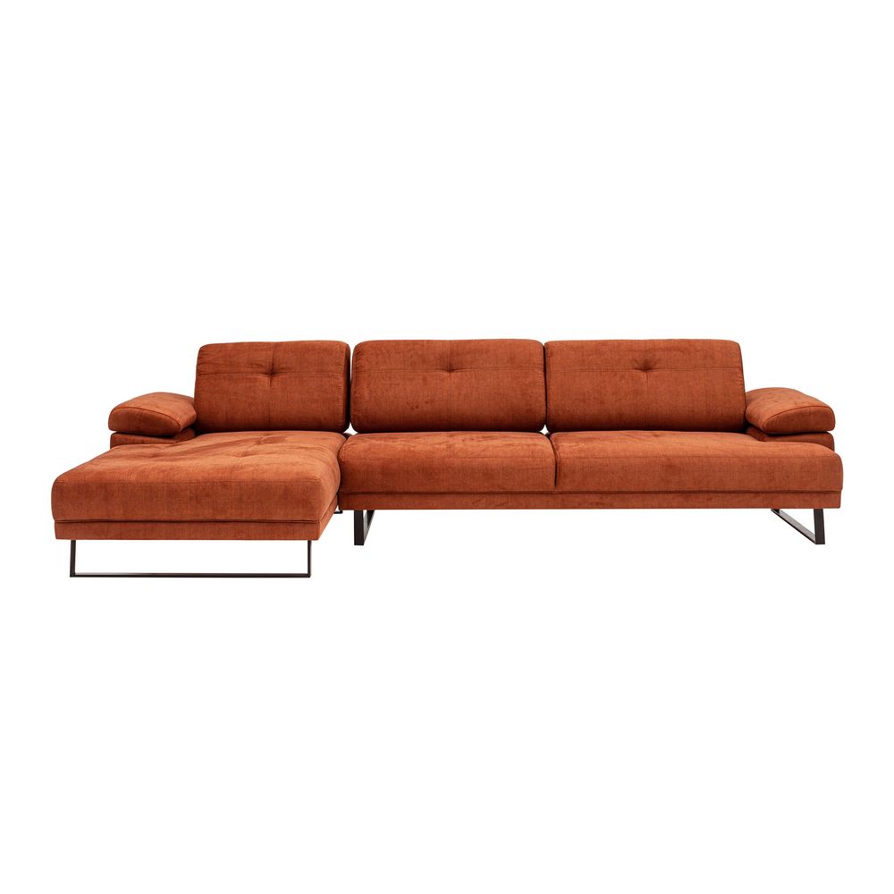 Mustang Veliki Lijevi Kutni Sofa - Narandžasti slika 6