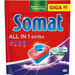 Somat All In 1 Extra tablete za strojno pranje posuđa 85kom, XXL