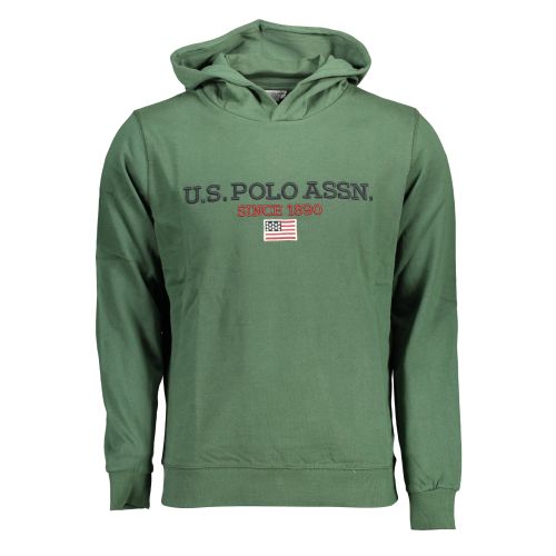 US POLO SWEATSHIRT WITHOUT ZIP GREEN MAN slika 1