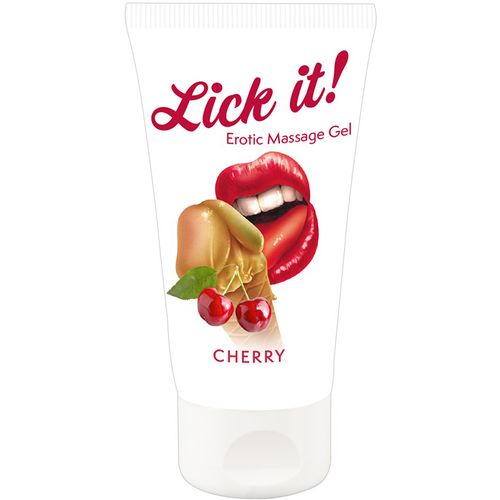 Gel za masažu sa ukusom trešnje Lick it Cherry slika 1