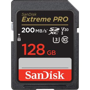 SanDisk Extreme PRO SDXC memorijska kartica 128GB 200MB/s & 90MB/s čitanje/pisanje UHS-I, Class 10, U3, V30