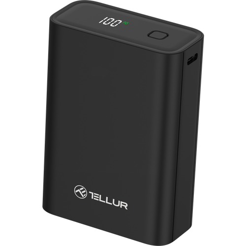 TELLUR POWER BANK PD702 Compact Pro 20000mAh, 2xQC3.0 22.5W + PD 20W LCD Display CRNI slika 3