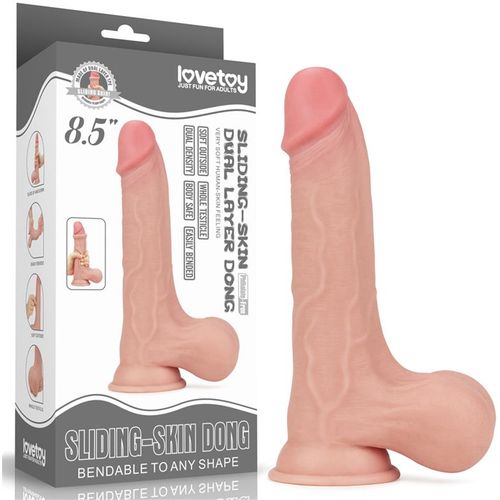 Lovetoy Sliding Skin dildo s cijelim testisima 22cm slika 1